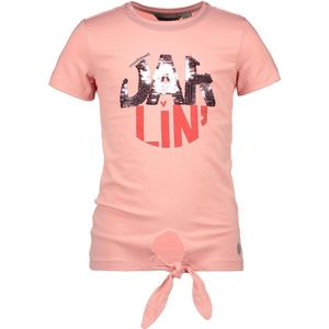 Moodstreet Meisjes t-shirts & polos Moodstreet MT t-shirt knotted stroke Pink 86/92