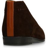 Van Lier - Donkerbruine Suède Veterschoenen - Nette Schoenen