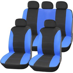 Autostoelhoezenset voor de voorstoelen en achterbank, universeel, blauw