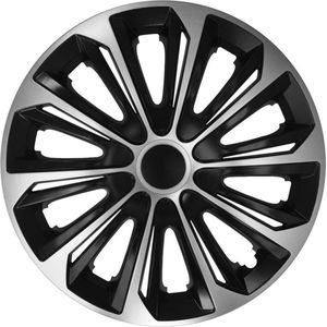 NRM STERK - wieldoppen - Maat 15"" - Duocolor: zwart/zilver - 4 stuks