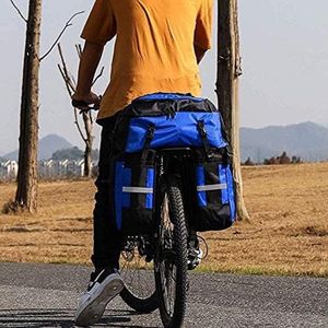 3-in-1 fietstas voor bagagedrager, 70 liter, fietstassen achter, waterdichte bagagedragertas voor lange afstanden fietsen