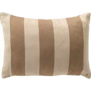 Dutch Decor CYRUS - kussenhoes 40x60 cm - waterafstotend en uv-bestendig - gestreept - Irish Cream - beige