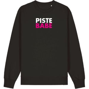 Piste Babe wintersport sweater zwart S - soBAD. | Foute apres ski outfit | kleding | verkleedkleren | wintersporttruien | wintersport dames en heren