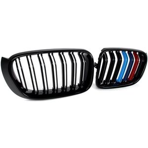 Grille - Voor BMW F22/F23 2 Serie Coupe - Auto accessoires - Niergrille - M Stijl - Gloss Zwart