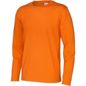 Cottover T-SHIRT LONG SLEEVE MAN - GOTS GECERTIFICEERD 141020 - Oranje - M