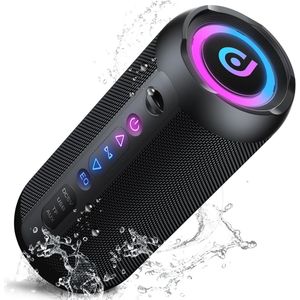 Lzwintrading - Bluetooth Speaker Draadloos - IP67 Waterproof - Draagbare Outdoor Mini Luidspreker - Sterke Bas met Basradiatoren - 30 Uur Afspeeltijd - Geschikt voor Badkamer, Kamperen, Fietsen