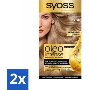 SYOSS - Oleo Intense 8-68 Vanillablond - Haarverf - Zonder Ammoniak - Grijsdekking - Langdurige Kleur - Voordeelverpakking - 2 stuks