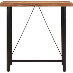 vidaXL Bartafel 110x55x107 cm massief acaciahout en ijzer - Bartafel - Bartafels - Statafel - Hoge Tafel