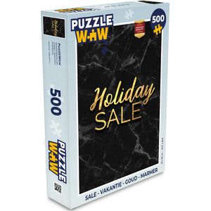 Puzzel Sale - Vakantie - Goud - Marmer print - Legpuzzel - Puzzel 500 stukjes