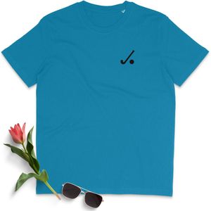 T Shirt Dames - Hockey Logo Opdruk - Korte Mouw - Blauw - Maat XXL