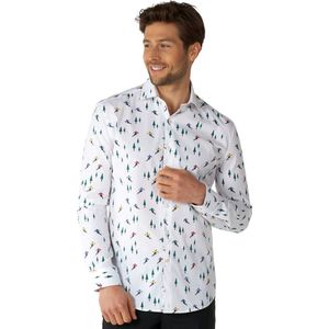 OppoSuits Lange Mouwen Overhemd Winter Sprinter - Heren Overhemd - Kerstshirt - Kerst - Maat XS