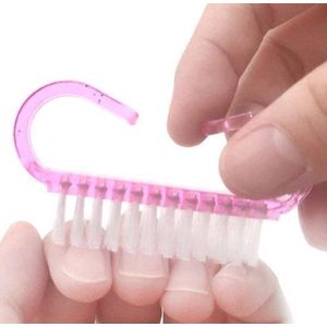 Mini Nagelborstel - Manicureborstel - Roze (10 Stuks)