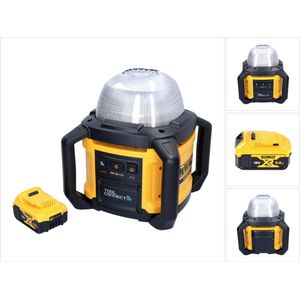 DeWalt DCL 074 Oplaadbare bouwplaats schijnwerper 18 V 5000 lm 4000 Kelvin + 1x oplaadbare batterij 5,0 Ah - zonder oplader