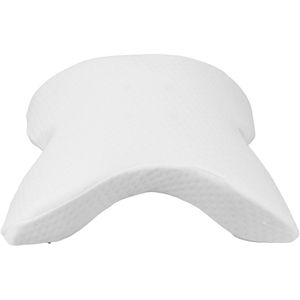 Arm Kussen - Langzaam Terugverend Geheugenschuim, Boogvormig U-Design, Wit - Knuffelkussen voor Reizen en Slapen