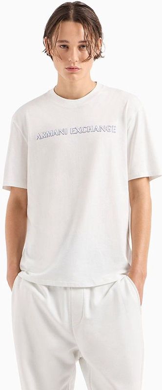 Armani Exchange 6dztbd-zj3vz T-shirt Met Korte Mouwen Wit L Man