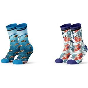 Sock My Feet geschenkdoos sokken heren 39 42 - cadeau voor man - duurzaam - naadloos - Anchor Turtle