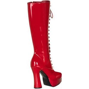 Pleaser - ELECTRA-2020 Kniehoge laarzen - US 7 - 37 Shoes - Rood