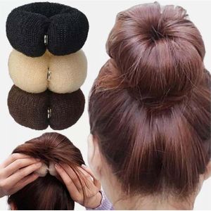 Set van 3 haar donut bun makers - Ringvormige DIY foam shaper - Magic haar styling tool voor vrouwen (3 kleuren)