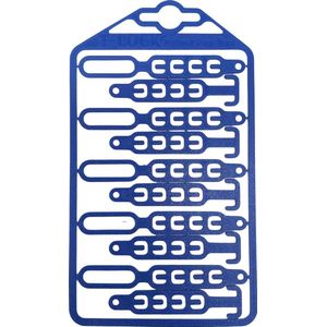 5 Mondmaskerhouders (BLAUW) op hangrek - Set van 5 Mondmaskerhouders - Set van 5 Mondkapjeshouders -Mondkapjehouder - Earseaver - Voorkomt irritatie Mondkapje - Mondkapje beschermstuk - Earbuddie - Oorbescherming mondkapje - Hulpstuk mondkapje -