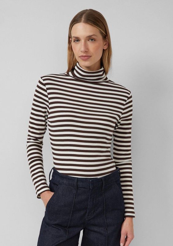 s.Oliver - T-Shirt - Zacht Katoen - Slim-Fit - Gestreept