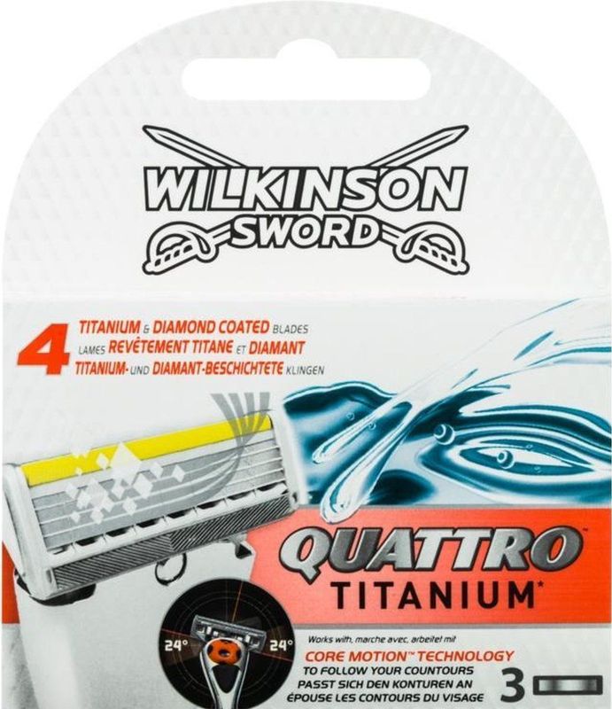 Wilkinson - Quattro Titanium - Navulmesjes - Set van 3