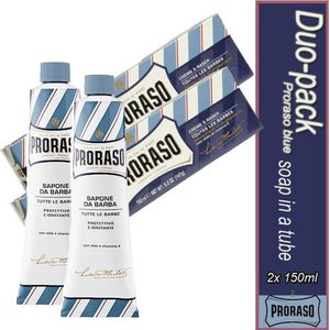 Proraso Blue Shaving Soap In A Tube- 2x  150ml - DUO pack