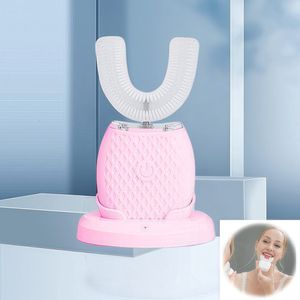 Automatische ultrasone 360 Sonic-tandenborstel, waterdichte oplaadbare elektrische tandenborstel, tandenbleekborstel voor op reis en thuisgebruik (Roze)
