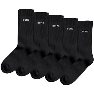 Björn Borg unisex essential crew 5P sokken mini logo zwart