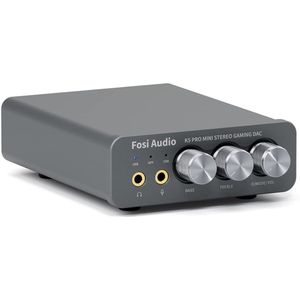 Fosi Audio K5 Pro DAC Amp Koptelefoonversterker - USB C/Coaxiaal/Optisch naar 3.5mm AUX/RCA-aansluiting - voor Gaming