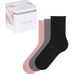 FALKE Happy Giftbox 3-Pack cadeau geschenkset Katoen sokken dames veelkleurig - Maat 39-42