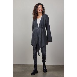 DIDI Dames Kimono Chiara cashmere in dark grey melange maat 34/36