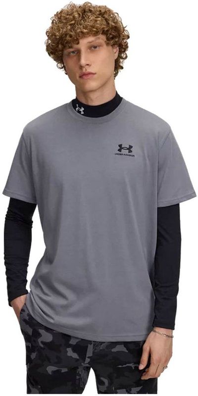 Under Armour Logo Embroidered Heavyweight T-shirt Met Korte Mouwen