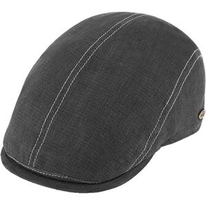 Flatcap linnen met contrasterende stiksels UV-bescherming 59cm