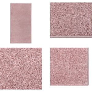 vidaXL Vloerkleed kortpolig 80x150 cm roze - Vloerkleed - Vloerkleden - Kleed - Loper