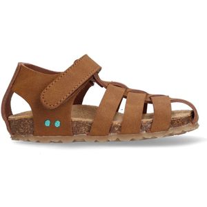 BunniesJR 225404-713 Jongens Platte Sandalen - Cognac - Imitatieleer - Klittenband