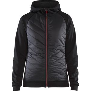 Blaklader Dames hybride sweater 3464-2526 - Zwart/Rood - XXXL