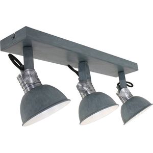 Steinhauer Brooklyn - Plafondlamp Industrieel - Grijs - H:16cm  - GU10 - Voor Binnen - Metaal - Wandlampen - Slaapkamer - Woonkamer