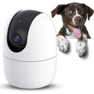 ApexArte® Hondencamera - Huisdiercamera - Babyfoon met Camera en App - Baby Monitor - Full HD - Wit
