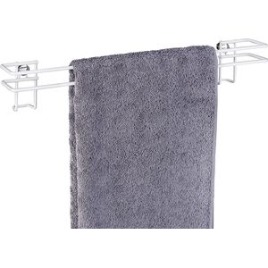 WENKO Handdoekstang Classic Plus - handdoekhouder, badhanddoekstang met hoogwaardige roestbescherming, staal, 45 x 7,5 x 8,5 cm, wit