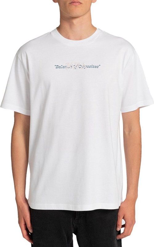 Rvca Balance Stacks T-shirt Met Korte Mouwen Wit L Man