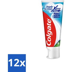Colgate - Triple Action Whitening - Tandpasta - 75ml - Voordeelverpakking - 12 stuks