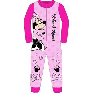 Minnie Mouse onesie - Maat 116/128 - Minnie Mouse jumpsuit / pyjama / huispak - Roze