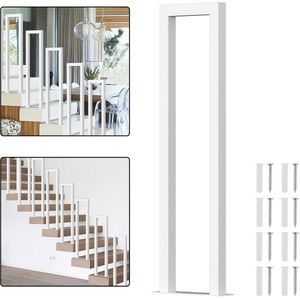 U-vormige trapleuning - Binnen en buiten gebruik - Wit - Ijzer - 75 cm