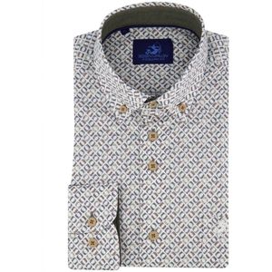 Eden Valley - Overhemd - Groen - Katoen - Lange Mouw