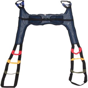 Patient Lift Toiletry Bag - Sling Large Mesh Sling - Padded Nylon Transfer Aid voor Staand Lopen Training - Donkerblauwe H-Vormige Sling