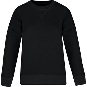 Biologische oversized damessweater 'Tencel' lange mouwen Black - XS