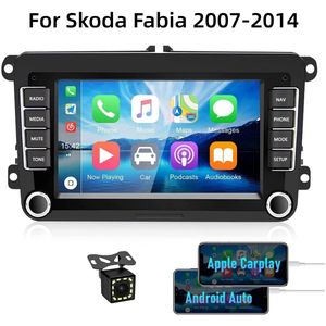 GPS Navigatie Head Unit for Skoda Fabia 2007-2014 (Hatchback/Combi) | 7inch Android 13 2+32G, RCD 210/310 Compatibel, Bluetooth & AHD Camera