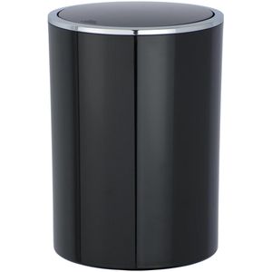 Afvalcontainer met swing Cover Capaciteit: 5 L, plastic (ABS), 18,5 x 25,5 x 18,5 cm, zwart