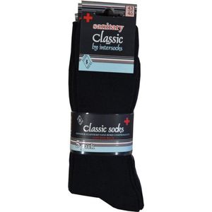 Heren Sokken Katoenen - ZONDER ELASTIEK - naadloos - mannen maat 43/46 - 10 PAAR - BLAUW&GRIJS