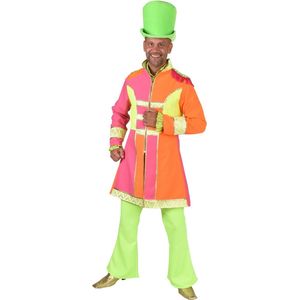 Magic By Freddy's - Circus Kostuum - Mantel Der Blijheid - Oranje, Roze - XXL - Carnavalskleding - Verkleedkleding
